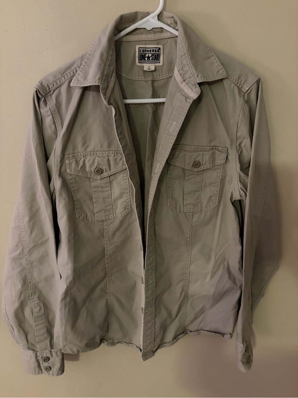 Converse One Star Men's Light Gray Shirt Jacket